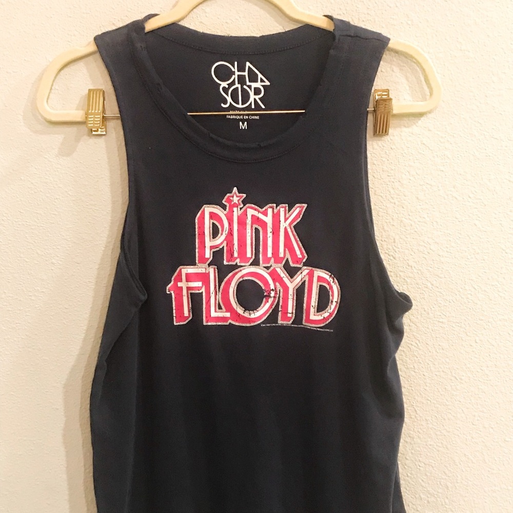 Chaser Distressed Pink Floyd Racerback, M, NWT
